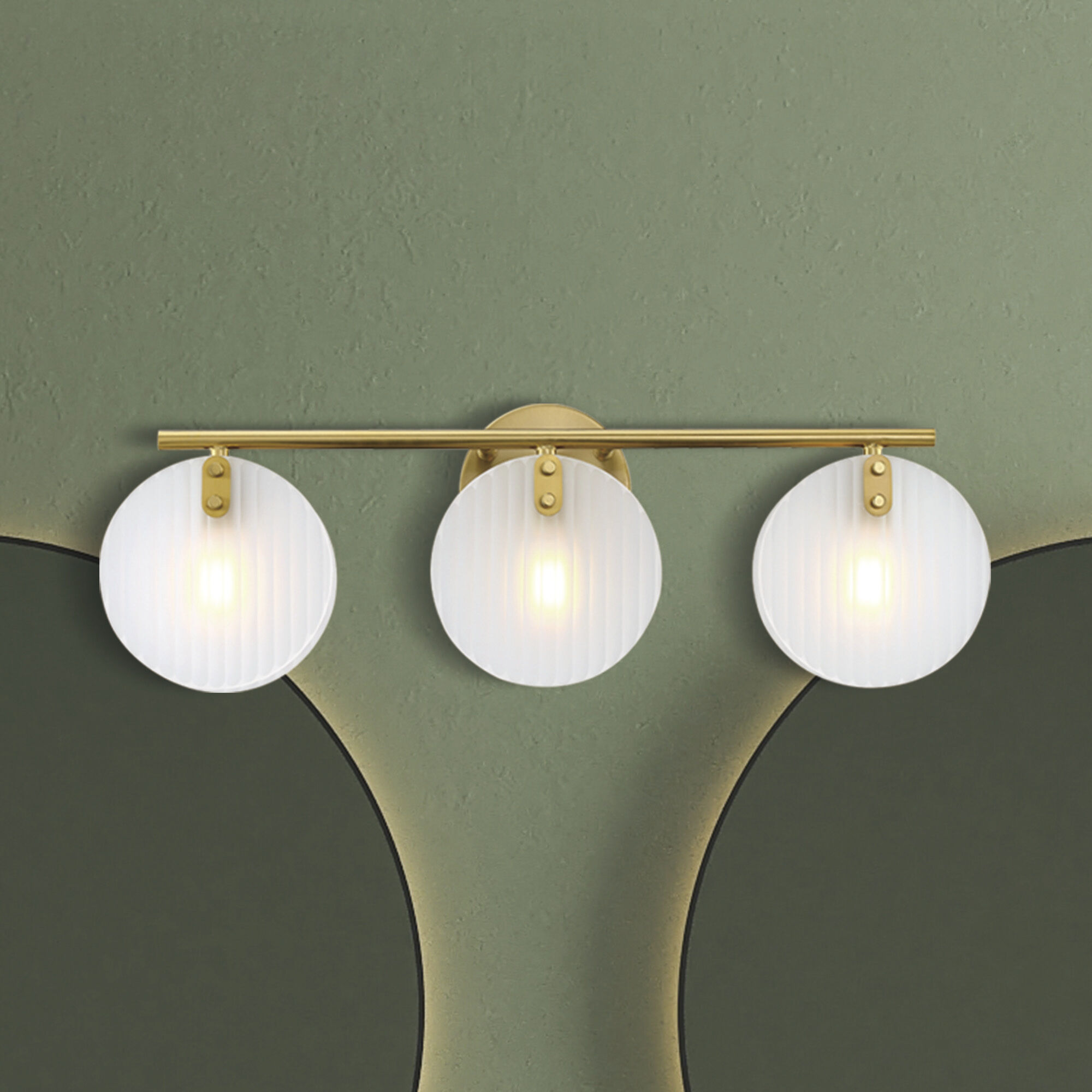 Sky Fall 3 Light 25 inch Brushed Gold Vanity Light Wall Light